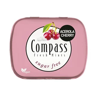 قرص خوشبو کننده دهان بدون قند کامپس (14 گرم) با طعم گیلاس - Compass Acerola Cherry