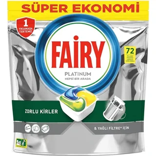 قرص ماشین ظرفشویی فیری FAIRY PLATINUM تعداد 72 عددی