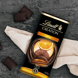 شکلات تلخ لینت %70 با طعم پرتقال 150 گرم - Lindt CREATION