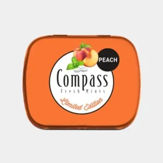 قرص خوشبو کننده دهان بدون قند کامپس (14 گرم) با طعم هلو - Compass Peach