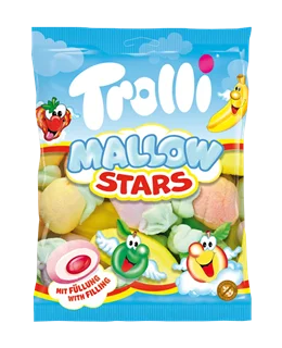 مارشمالو ترولی طعم میوه ای میکس 150 گرم Trolli Mallow Stars