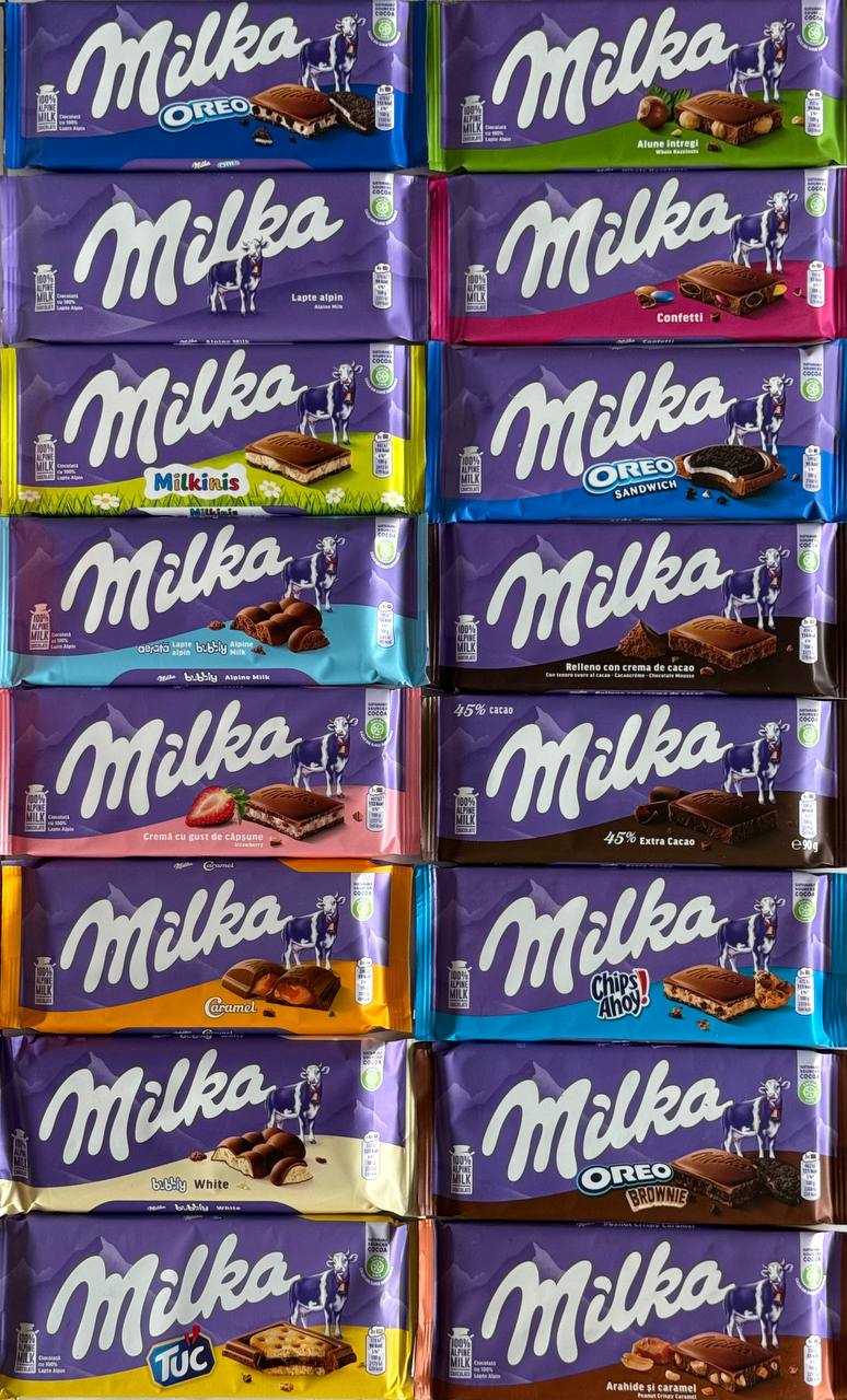 شکلات تخته ای میلکا 100 گرم سری 307 عددی عمده