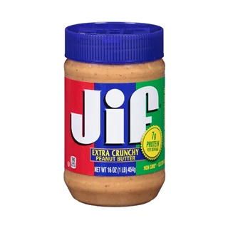 کره بادام زمینی آمریکایی کم چرب جیف Jif مدل Extra crunchy