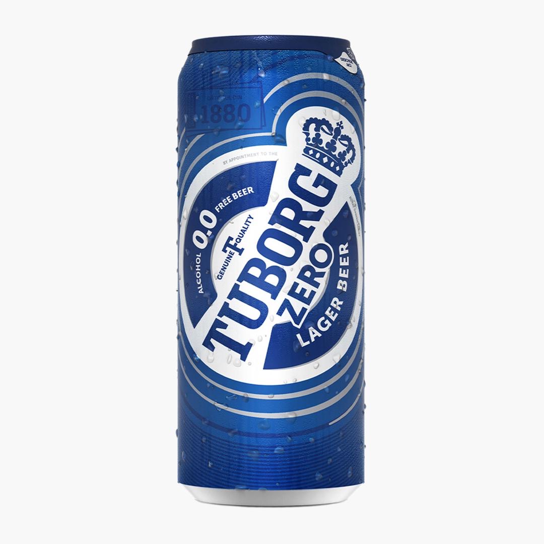 آبجو بدون الکل توبورگ 500 میل - Tuborg Zero