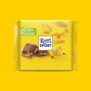 شکلات تخته ای ریتر اسپرت با طعم کورن فلکس وزن 100 گرم - Ritter Sport Knusperflakes