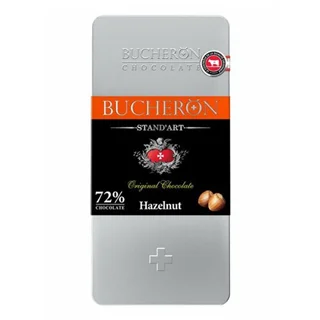 شکلات تخته ای شیری بوچرون 72% با طعم فندقی وزن 100 گرم - BUCHERON STAND'ART