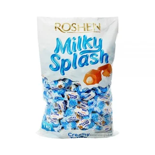 تافی مغزدار شیری میلکی اسپلش روشن 1 کیلویی  Roshen Milky Splash