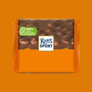 شکلات تخته ای ریتر اسپرت با طعم بادام نمکی و عسل وزن 100 گرم - Ritter Sport Honig Salz Mandel