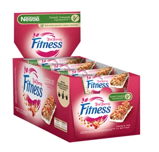فیتنس بار رژیمی نستله Nestle مدل Strawberry وزن 23.5 گرمی بسته 16 عددی
