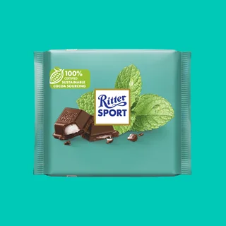 شکلات تخته ای ریتر اسپرت با طعم نعناع وزن 100 گرم - Ritter Sport Pfefferminz