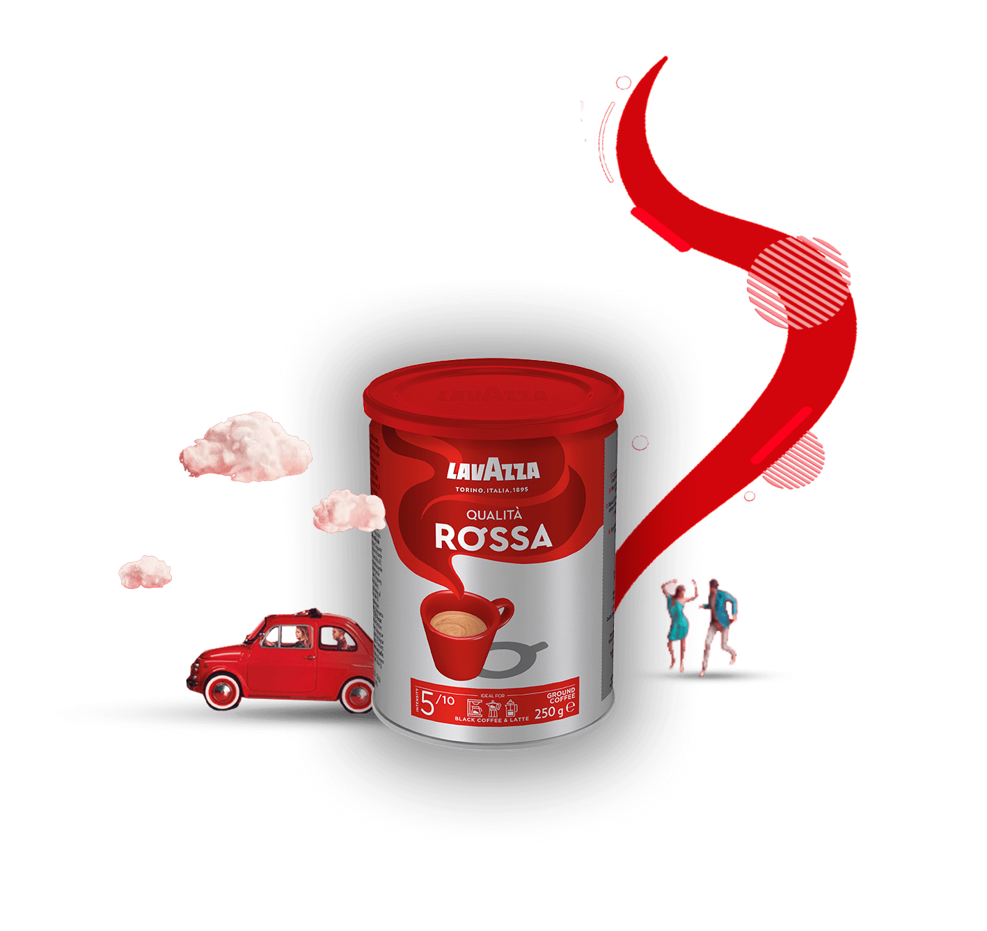 پودر قهوه لاوازا روسا اورجینال 250 گرم فلزی - LAVAZZA QUALITA ROSSA