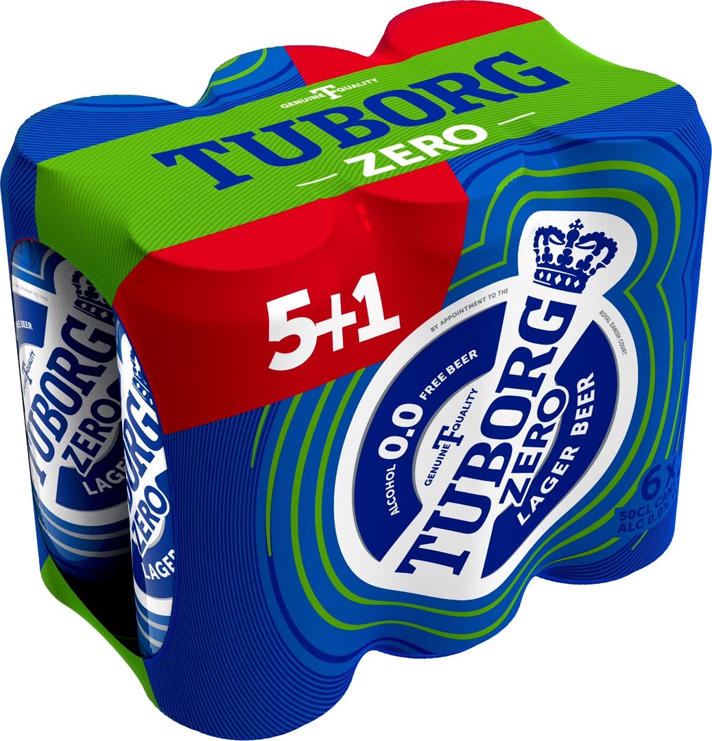 آبجو بدون الکل توبورگ 500 میل بسته 24 عددی - Tuborg Zero