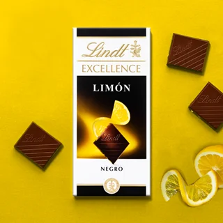 شکلات تلخ لیمو و زنجبیلی لینت 100 گرم Lindt Excellence