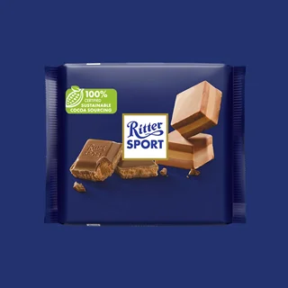 شکلات تخته ای ریتر اسپرت با طعم پرالین وزن 100 گرم - Ritter Sport Nugat