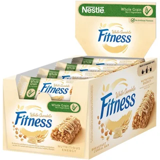 فیتنس بار رژیمی نستله Nestle مدل White Chocolate وزن 22.5 گرمی بسته 16 عددی