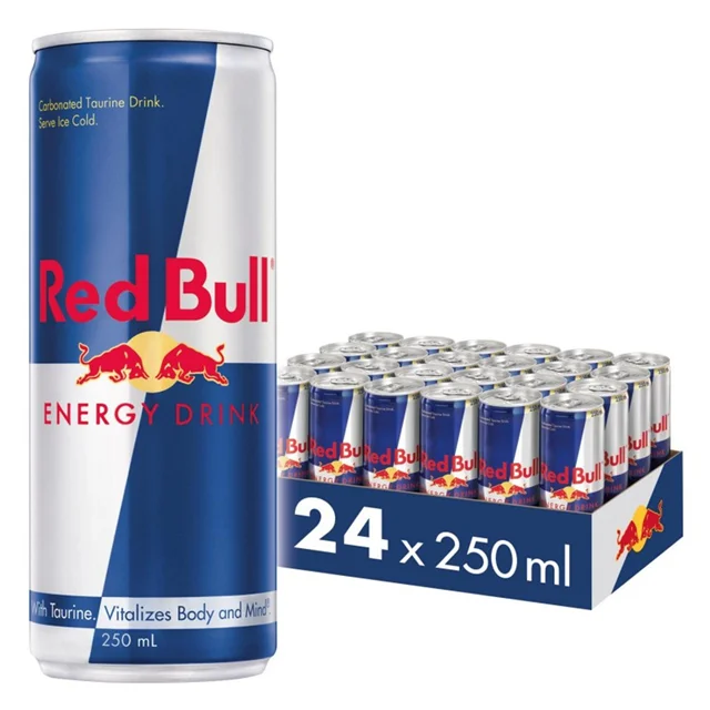 نوشیدنی انرژی زا ردبول  اصلی 250 میلی لیتر بسته 24 عددی عمده - Redbull