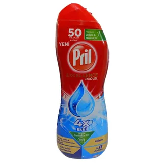 ژل ظرفشویی دوفاز پریل 50 بار مصرف مدل excellence حجم 900 میل