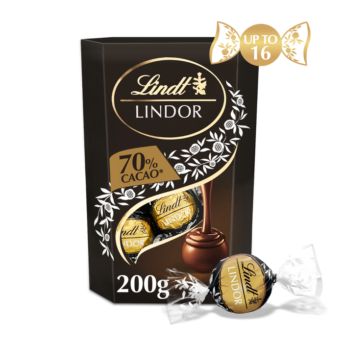 شکلات کادویی لینت لیندور با طعم کاکائو 60 درصد وزن 200 گرم - Lindt LINDOR
