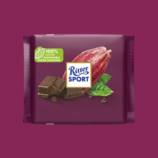 شکلات تخته ای ریتر اسپرت تلخ %50 وزن 100 گرم - Ritter Sport Dark Chocolate 50% Cocoa