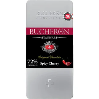 شکلات تخته ای شیری بوچرون 72% با طعم گیلاس و فلفل قرمز وزن 100 گرم - BUCHERON STAND'ART