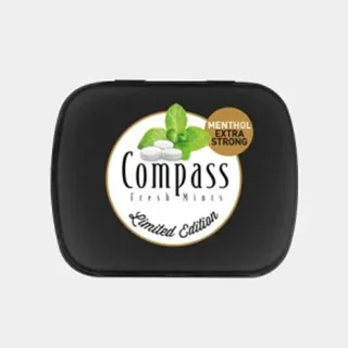 قرص خوشبو کننده دهان بدون قند کامپس (14 گرم) با طعم نعناع تند - Compass Menthol Strong