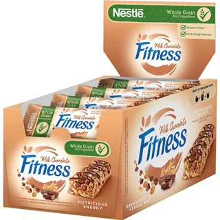 فیتنس بار رژیمی نستله Nestle مدل Milk Chocolate وزن 22.5 گرمی بسته 16 عددی