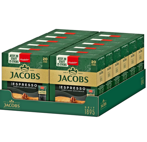 قهوه فوری جاکوبز  اسپرسو  بسته 20 عددی - Jacobs Espresso کارتن  12 عددی عمده